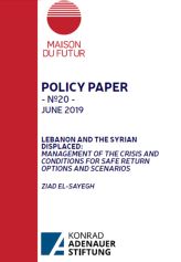 Lebanon and the Syrian Displaced: Management of the Crisis and Conditions for Safe Return
Options and Scenarios